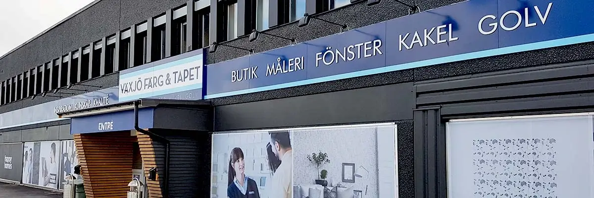 Plåtskylt levererad till Växjö Färg och Tapet Plåtskylt levererad till Växjö Färg och Tapet